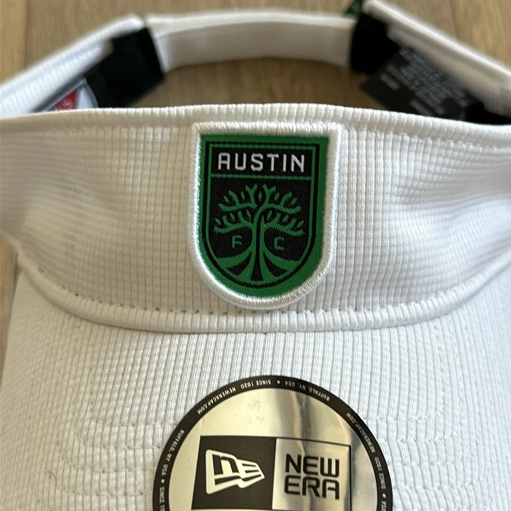 Austin FC New Era White Game Day Adjustable Visor